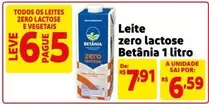 Oferta de Betânia - Leite Zero Lactose por R$7,91 em Mercado Extra