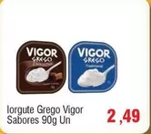 Oferta de Vigor - Iogurte Grego Sabores por R$2,49 em Spani Atacadista