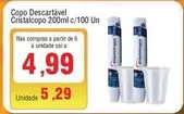 Oferta de Cristalcopo - Copo Descartável por R$4,99 em Spani Atacadista