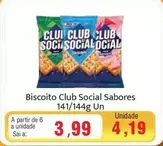 Oferta de Sabores - Biscoito Club Social Sabores por R$3,99 em Spani Atacadista