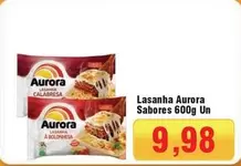 Oferta de Aurora - Lasanha Sabores por R$9,98 em Spani Atacadista