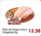 Oferta de Pacote - Peito De Frango C/Osso Congelado por R$13,98 em Spani Atacadista