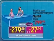 Oferta de Sunfit - Piscina Com Armação Retangular por R$279,9 em Super Muffato