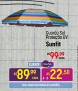 Oferta de Sunfit - Guarda Sol Proteção UV por R$89,99 em Super Muffato