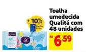 Oferta de Off - Toalha Umedecida Qualità Com 48 Unidades por R$6,59 em Extra