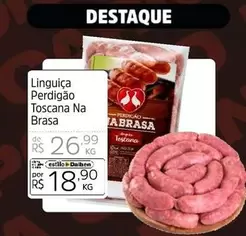 Oferta de Perdigão - Linguiça Toscana Na Brasa por R$18,9 em Supermercado Dalben