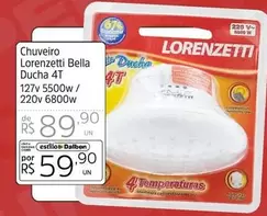 Oferta de Lorenzetti - Chureiro Belle Ducha 4T por R$59,9 em Supermercado Dalben