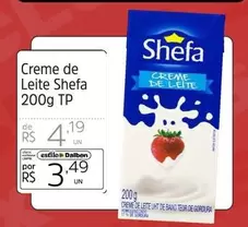 Oferta de Shefa - Creme De Leite  por R$4,19 em Supermercado Dalben