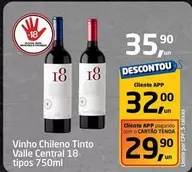 Oferta de Vinho Chileno Tinto por R$35,9 em Tenda Atacado