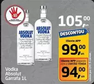 Oferta de Absolut - Vodka por R$105 em Tenda Atacado