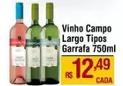 Oferta de Campo Largo - Vinho Campo Garrafa por R$12,49 em Max Atacadista