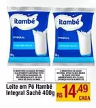 Oferta de Itambé - Leite Em Pó Integral Sachê por R$14,49 em Max Atacadista