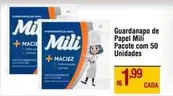 Oferta de Mili - Guardanapo De Papel por R$1,99 em Max Atacadista