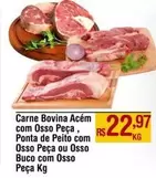 Oferta de Bovina - Carne Bovina Acém Com Osso Peça, Ponta De Peito Com Osso Peça Ou Osso Buco Com Osso Peça por R$22,97 em Max Atacadista