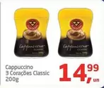 Oferta de 3 Corações - Cappuccino Classic por R$14,99 em Tenda Atacado