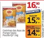 Oferta de Coxinhas Das Asas De Frango por R$16,9 em Tenda Atacado