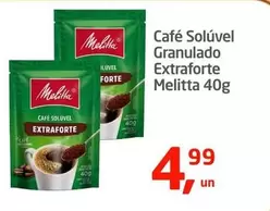 Oferta de Melitta - Café Solúvel Granulado Extraforte por R$4,99 em Tenda Atacado