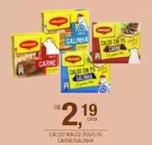 Oferta de Caldo Maggi por R$2,19 em DB Supermercados