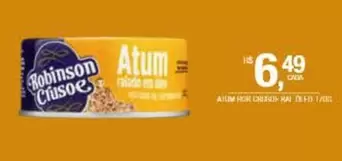 Oferta de Robinson Crusoe - Atum por R$6,49 em DB Supermercados