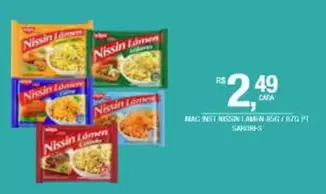 Oferta de Nissin - Malc Net Taban Aci/87g/b por R$2,49 em DB Supermercados