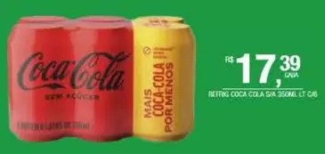 Oferta de Coca-Cola - Refrige por R$17,39 em DB Supermercados