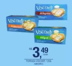 Oferta de Visconti - Torrada por R$3,49 em DB Supermercados