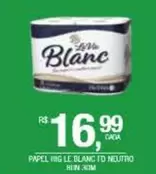 Oferta de Blanc - Papel Hig Le Blanc Fd Neutro por R$16,99 em DB Supermercados