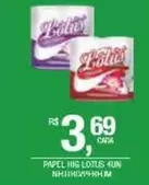 Oferta de Lotus - papel hig 40n por R$3,69 em DB Supermercados