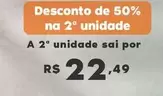 Oferta de De   - Desconto De 50% Na 2o Unidade A 2a Unidade Sai Por por R$22,49 em Sam's Club