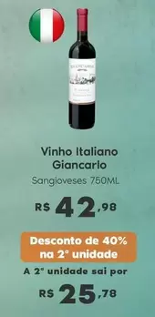 Oferta de De   - Vinho Italiano por R$42,98 em Sam's Club