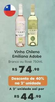 Oferta de Emiliana - Vinho Chileno Adobe por R$74,98 em Sam's Club