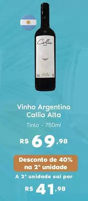 Oferta de Argentino - Vinho  Alta por R$69,98 em Sam's Club