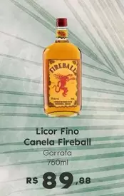 Oferta de Fireball - Licor Fino por R$89,88 em Sam's Club