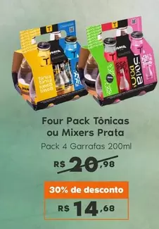 Oferta de Prata - Four Pack Tónicas Ou Mixers por R$14,68 em Sam's Club