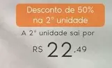 Oferta de De   - Desconto De 50% Na 2o Unidade Sai Por por R$22,49 em Sam's Club