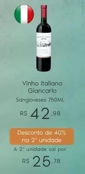 Oferta de De   - Vinho Italiano por R$42,98 em Sam's Club