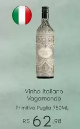 Oferta de Vinho Italiano Vagamondo por R$62,98 em Sam's Club