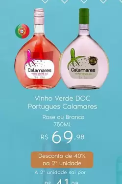 Oferta de Calamares - Vinho Verde Doc Portugues por R$69,98 em Sam's Club