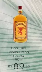 Oferta de Fireball - Licor Fino por R$89,88 em Sam's Club