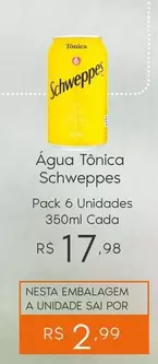 Oferta de Schweppes - Água Tônica por R$17,98 em Sam's Club