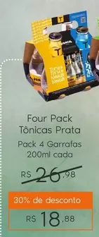 Oferta de Prata - Pack 4 Garrafas 200ml Cada por R$18,88 em Sam's Club