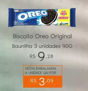 Oferta de Oreo - Biscoito Original Baunilha 3 Unidades por R$9,28 em Sam's Club