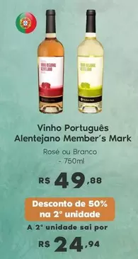 Oferta de Português - Vinho Portugues Alentejano por R$49,88 em Sam's Club