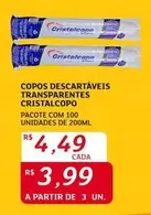 Oferta de Cristalcopo - Copos Descartaveis Transparentes por R$4,49 em Assaí Atacadista