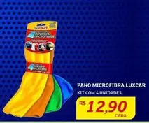 Oferta de Microfibra - Pano Microfibra Luxcar Kit por R$12,9 em Assaí Atacadista