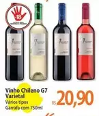 Oferta de Vinho Chileno Varietal por R$20,9 em Atacadão