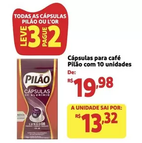 Oferta de Pilão - Cápsulas para café por R$19,98 em Mini Extra