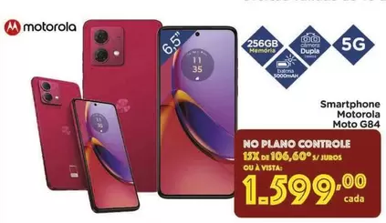 Oferta de Motorola - Smartphone Moto G84 por R$1599 em Carrefour