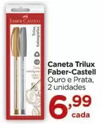 Oferta de Faber-Castell - Caneta Trilux por R$6,99 em Carrefour