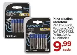 Oferta de Carrefour - Pilha Alcalina por R$9,99 em Carrefour